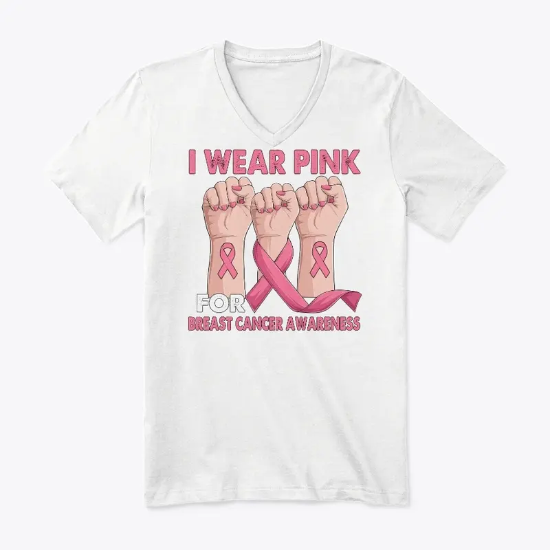 Hand I Wear Pink For Breast Cancer 