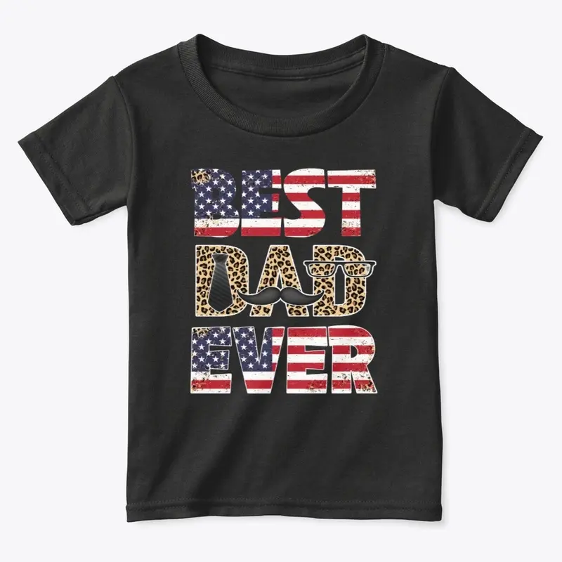 Best Dad Ever Leopard Plaid Father's Day