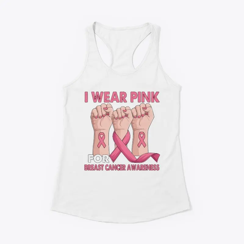 Hand I Wear Pink For Breast Cancer 